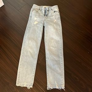 straight leg plain jeans size 0